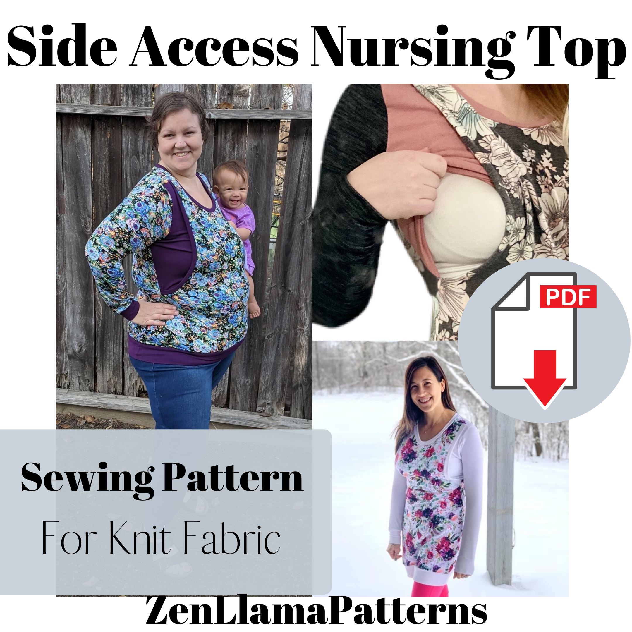 Side Access Nursing Top